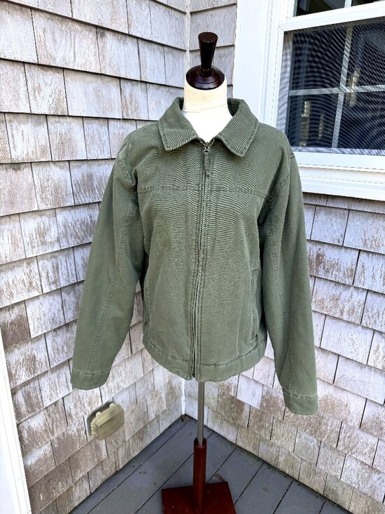 L.L. Bean Other - L.L. Bean Vintage Sherpa-Lined Chore/Barn Jacket — Olive Green, Men's M
